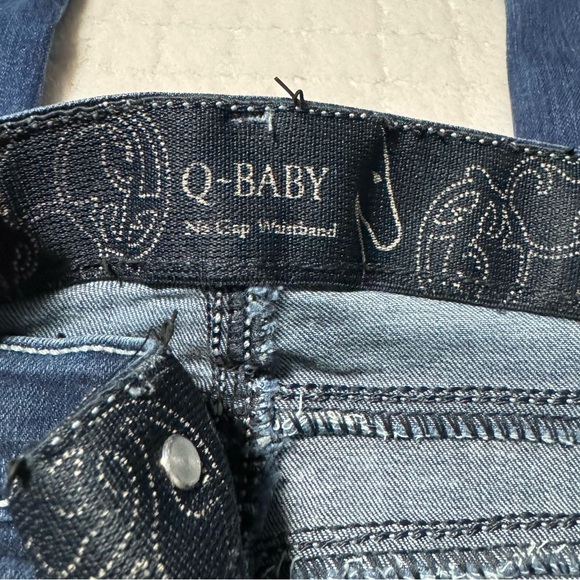 Q Baby No Gap Waistband Womenβs Jeans Elastic waist 5/6 x 32 mid rise - Picture 13 of 13